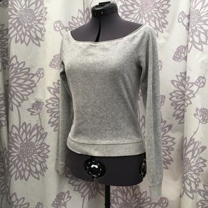 Express Velvet Off the Shoulder Sweater Top